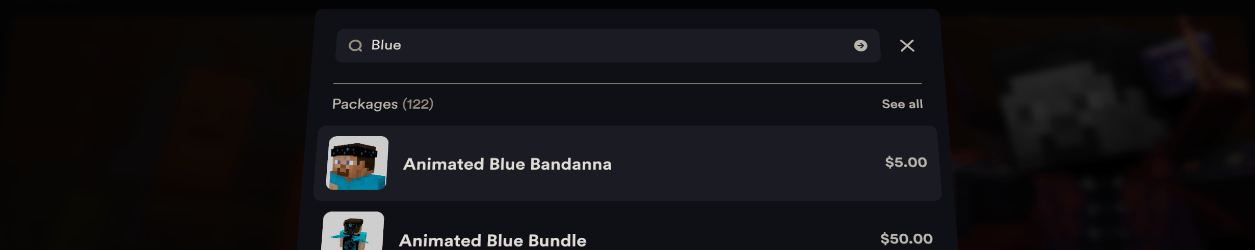 Searching on the new Lunar Client Store