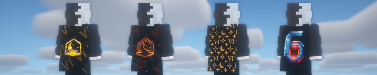The different Lunar Client 6 Year Anniversary Cloaks