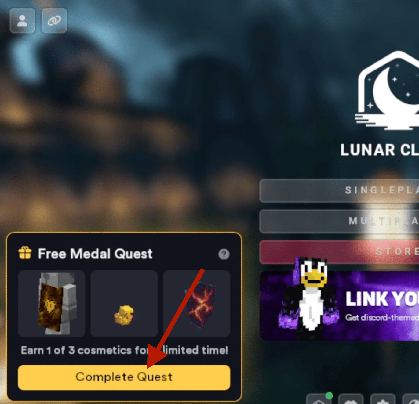 Claiming the free Cosmetics on Lunar Client