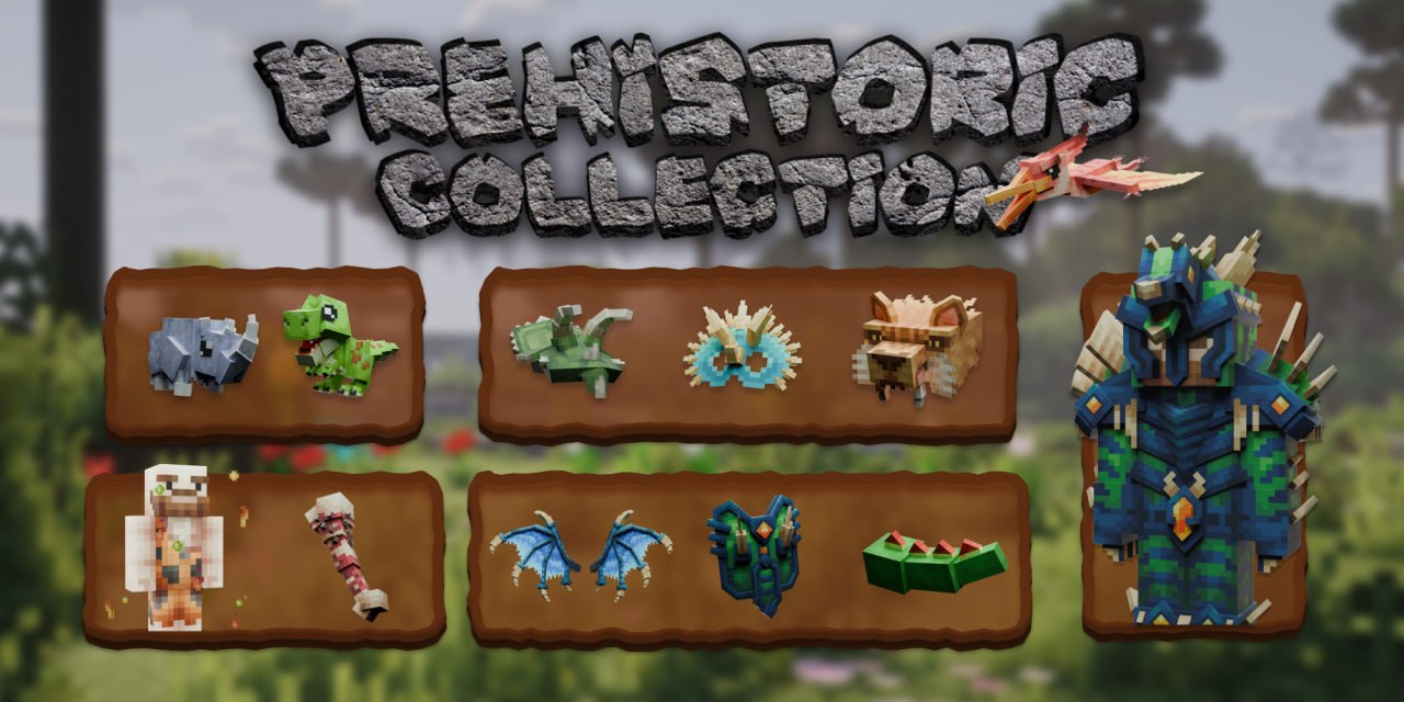 The Lunar Client Prehistoric Collection for June 2026