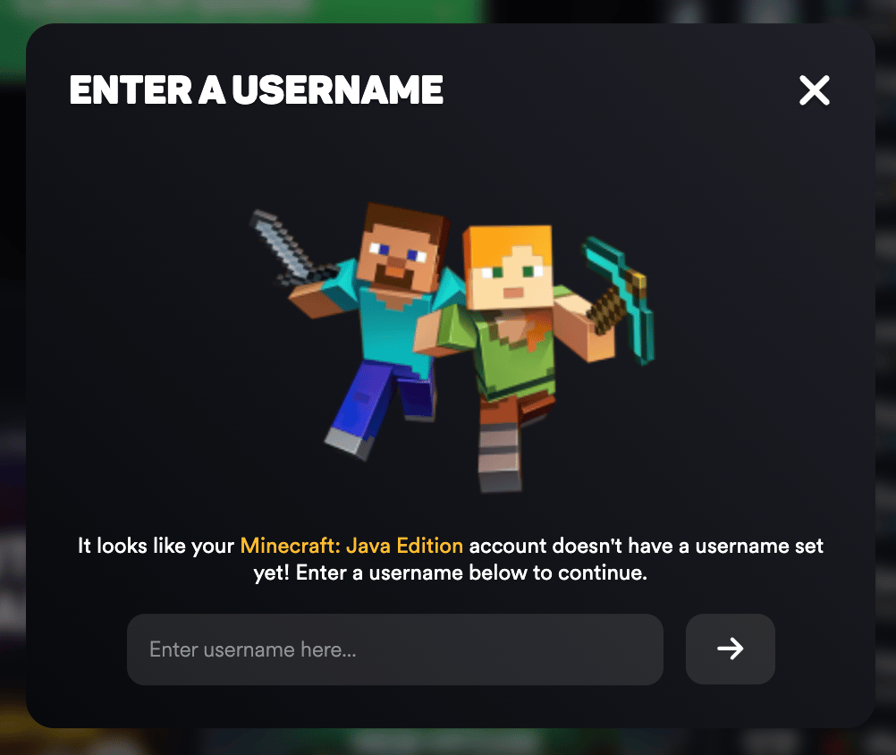 Enter Username Prompt