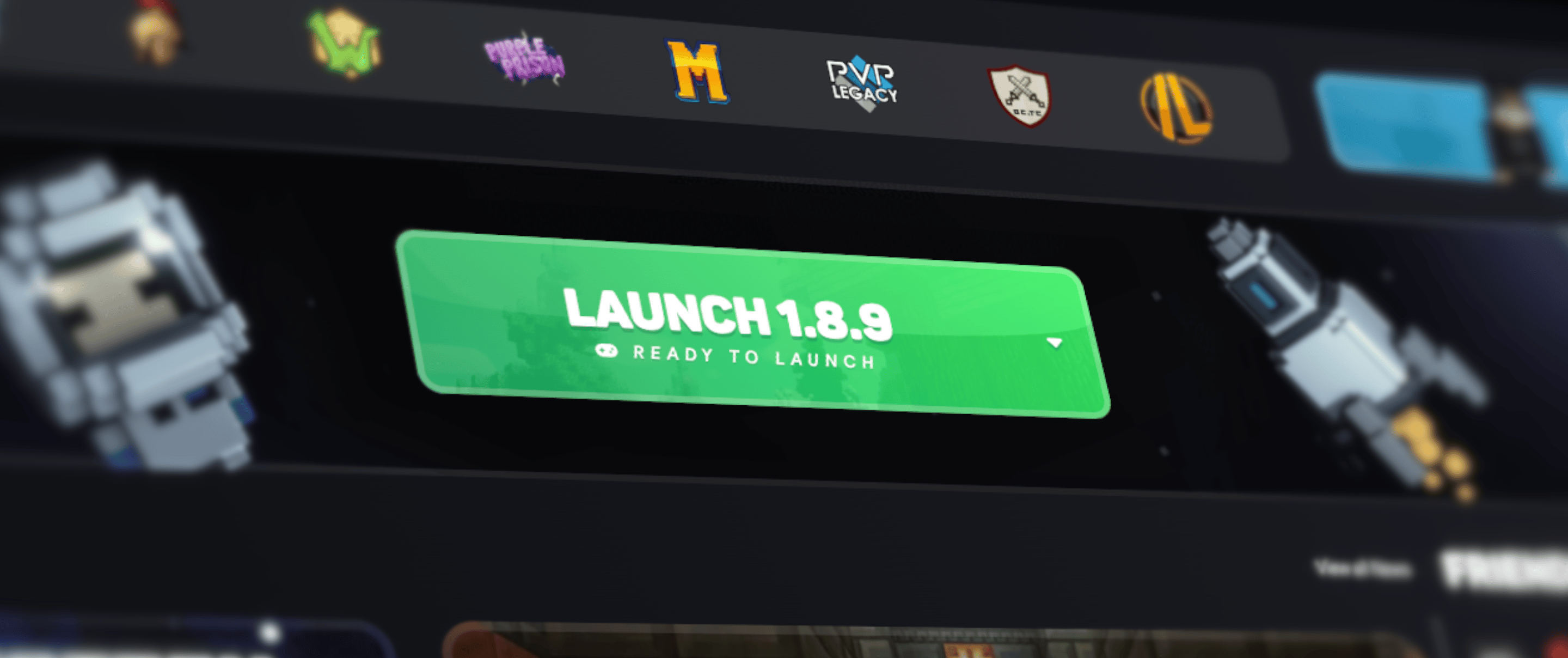 The launch button in the Lunar Client Launcher