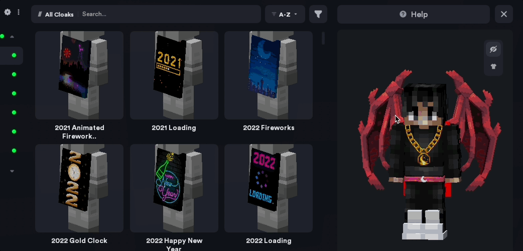 New and improved preview in the Lunar Client Cosmetic Locker