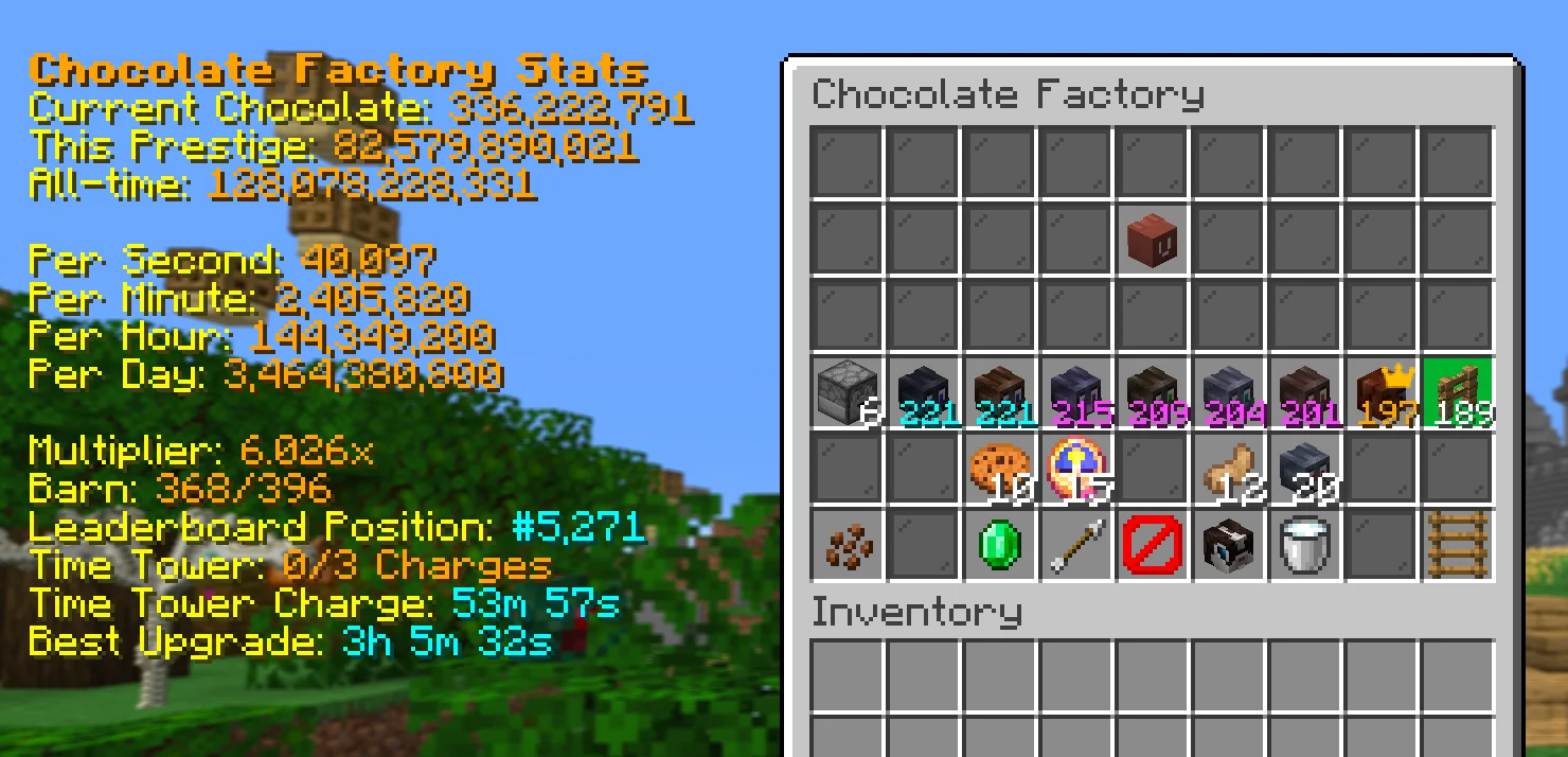 Hoppity's Chocolate Factory for Hypixel Skyblock on Lunar Client