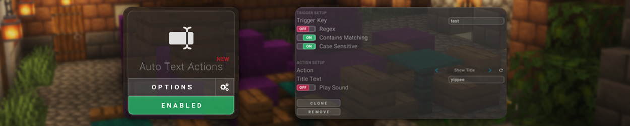 The Auto Text Actions Mod on Lunar Client