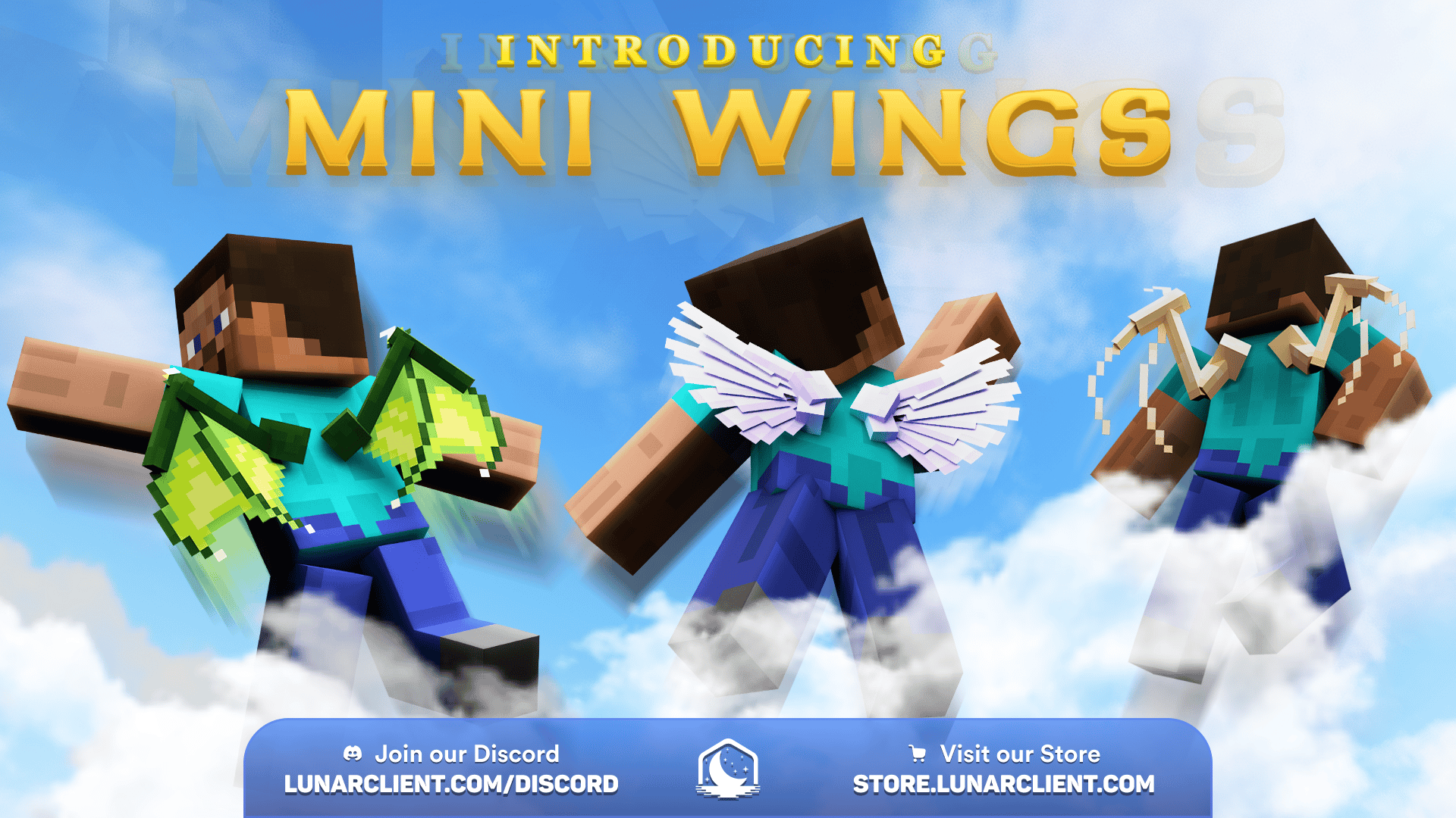 The Lunar Client Mini Wings Collection drop for September 2025