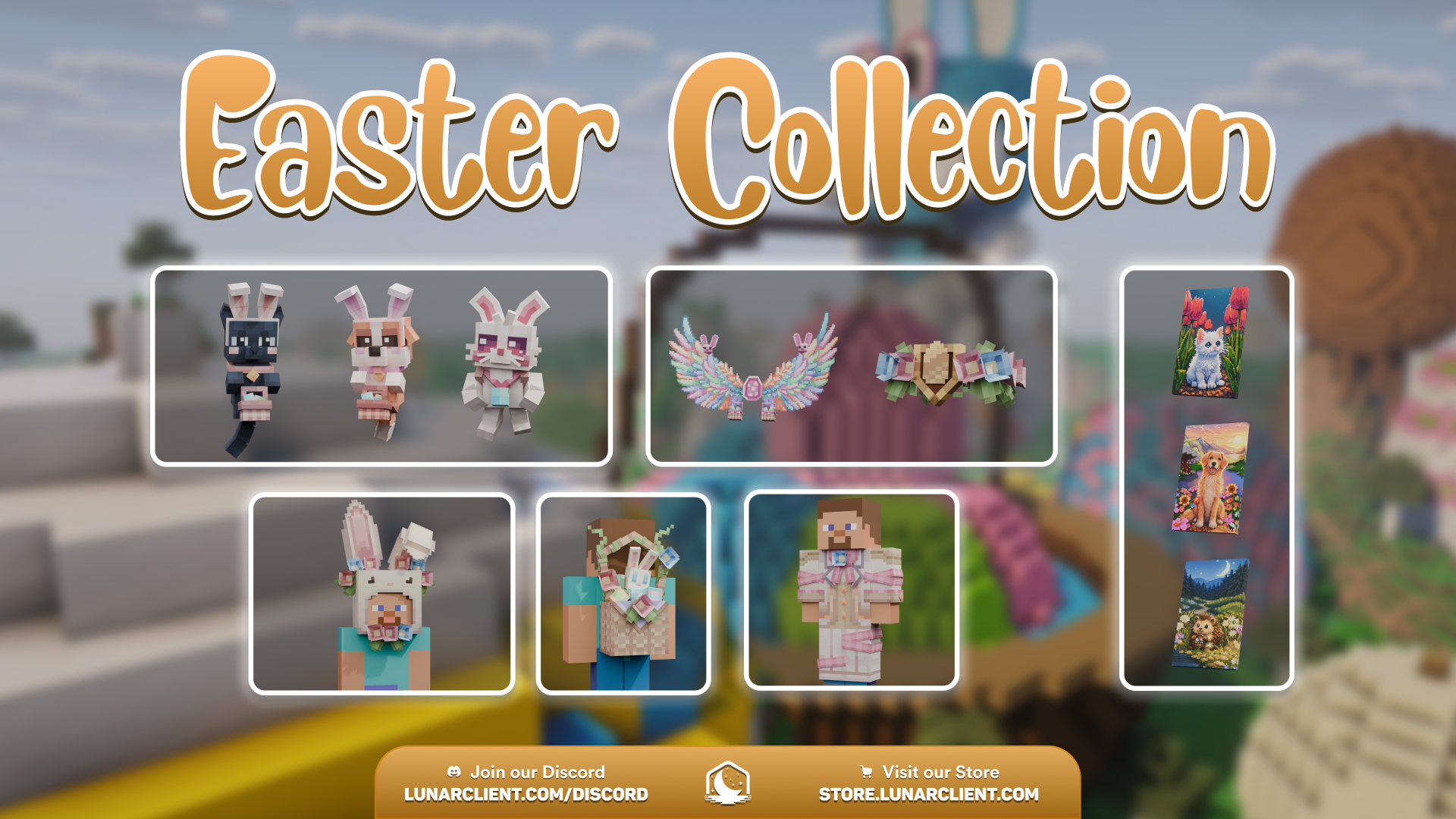 The Lunar Client Easter Collection for April 2026
