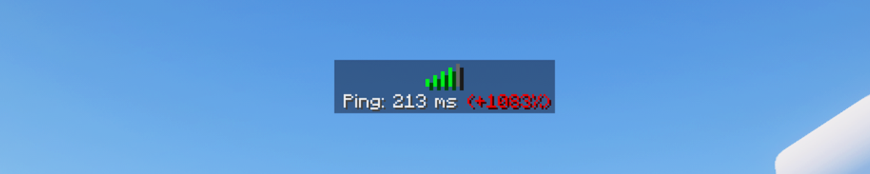 The updated Ping Mod on Lunar Client