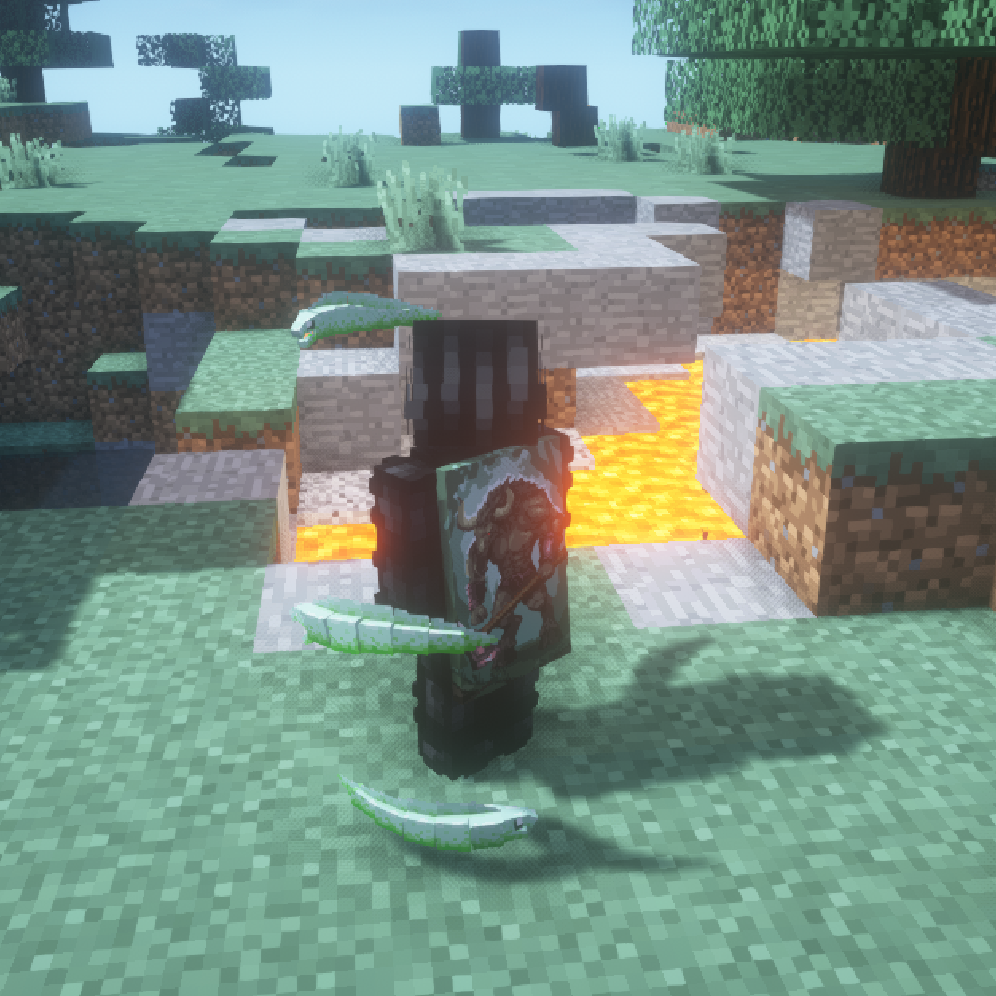 The Green Sea Snakes Aura and the Minotaur Cloak give their player a playful feel