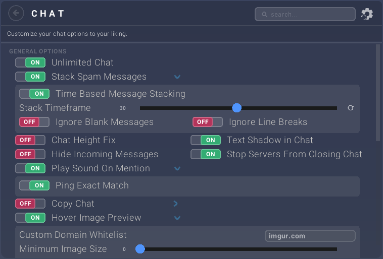 Chat Time Stacking