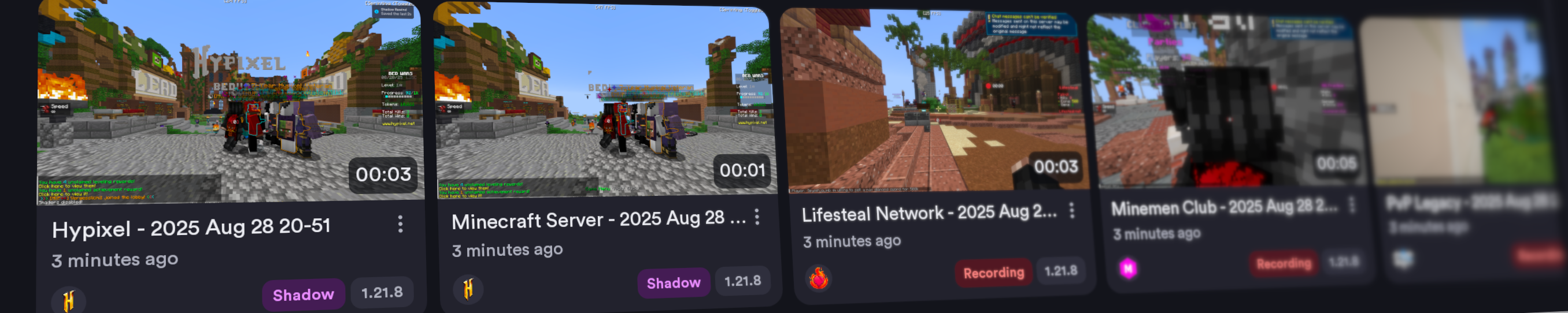 Viewing Rewinds inside the Rewind Editor on Lunar Client