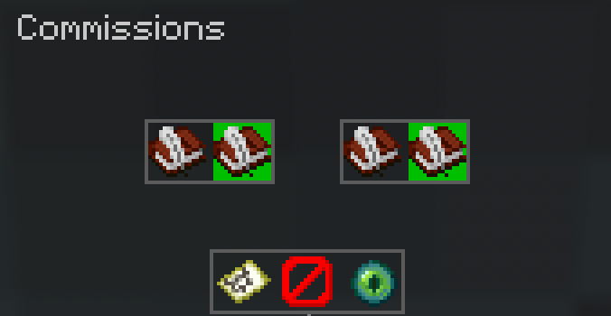 Highlighted Finished Commissions for Hypixel Skyblock on Lunar Client