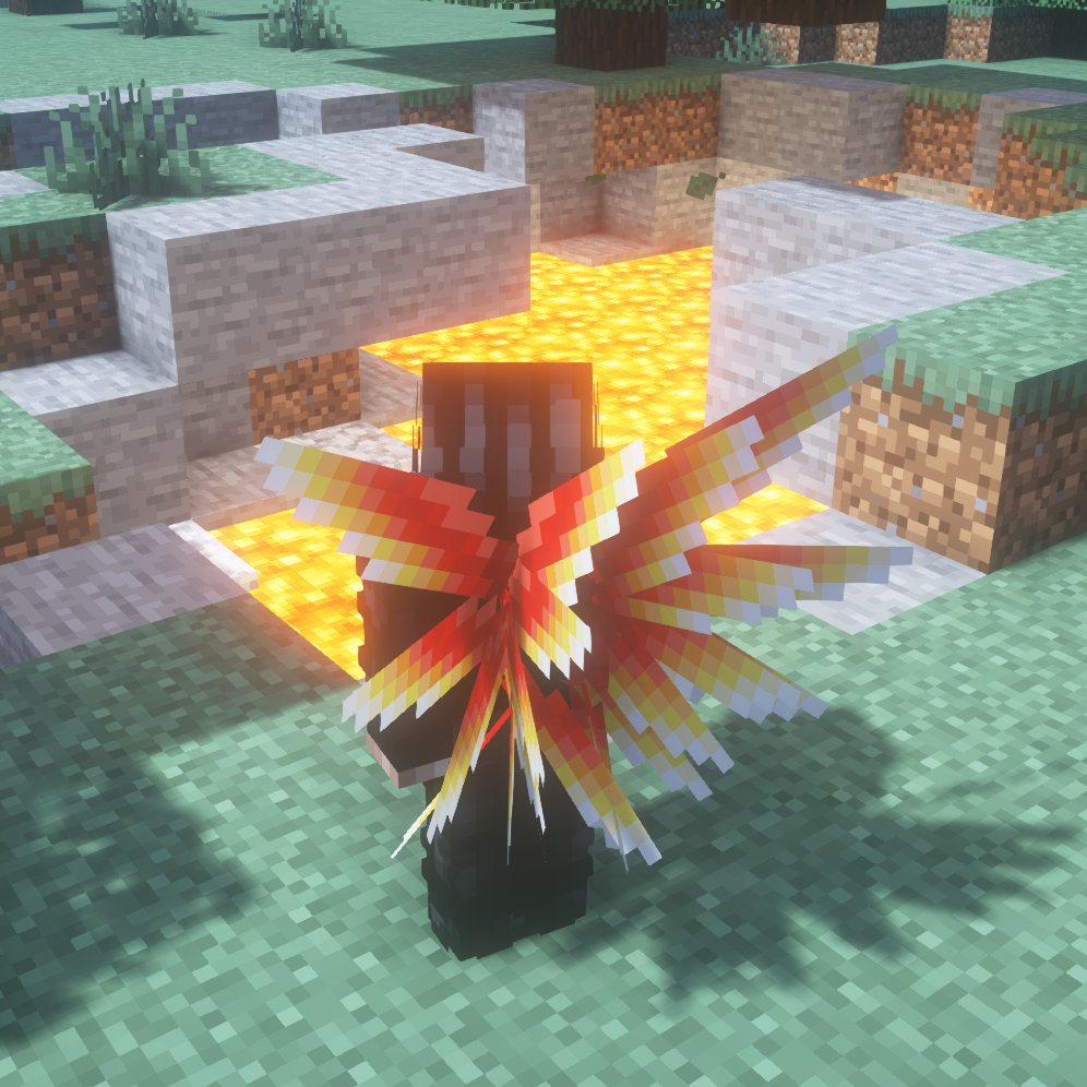 The Phoenix Wings on Lunar Client