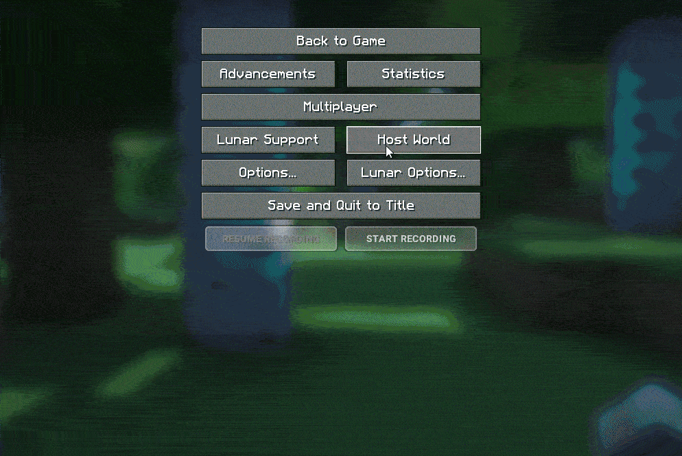 Using Hosted Worlds on Lunar Client